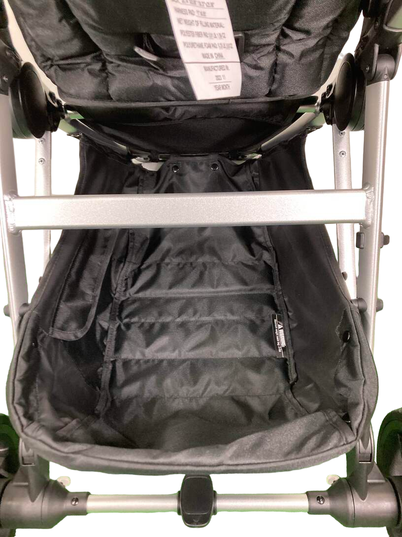 Mockingbird Single 2.0 Stroller, 2023, Silver with Penny Leather, Windowpane, Sage