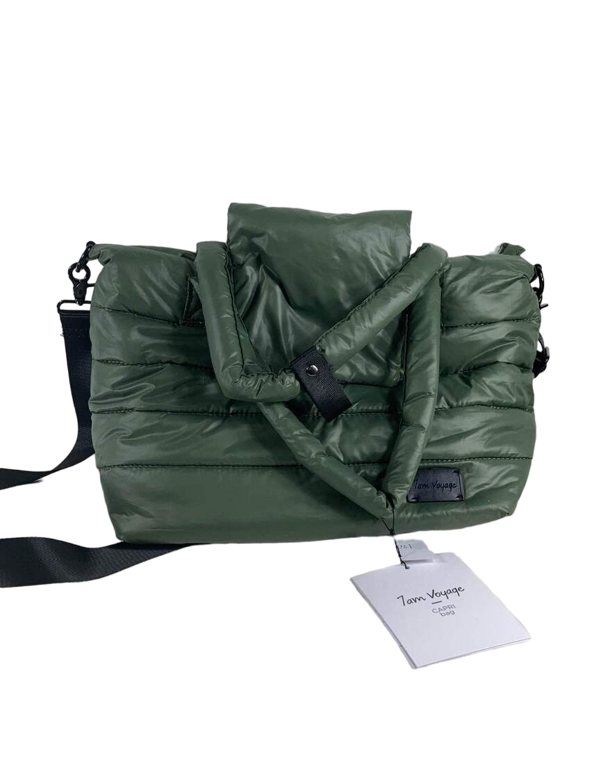 7 A.M. Enfant Voyage Diaper Bag, Capri, Evening Green