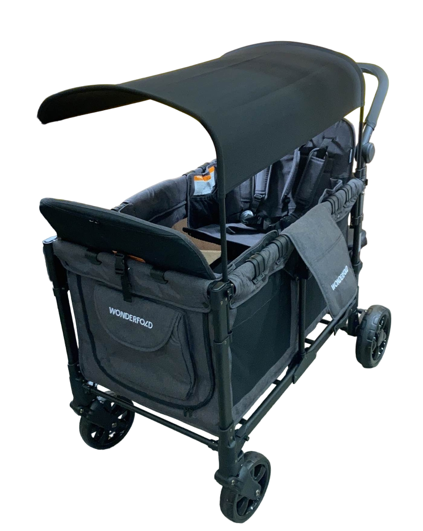 Wonderfold W4 Elite Stroller Wagon, Charcoal Gray, 2023