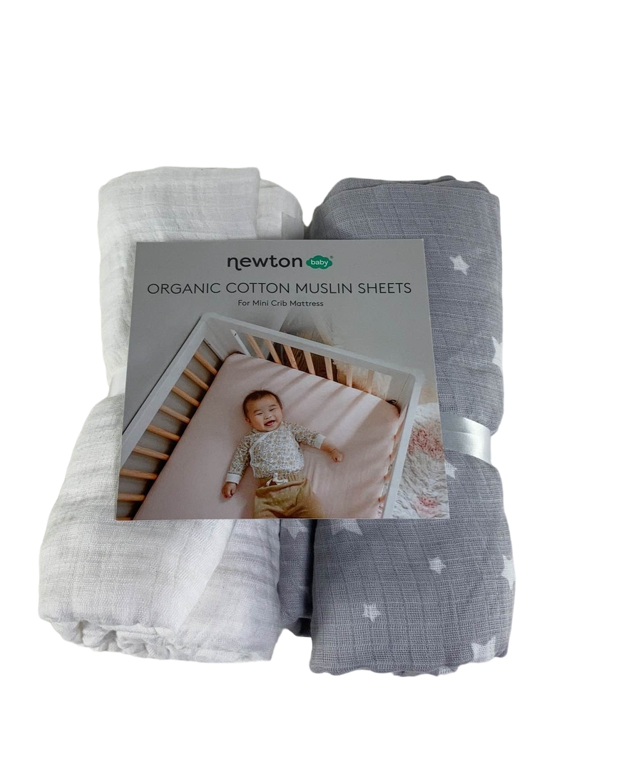 Newton 2 Pack Crib Sheets, Twilight Stardust & White