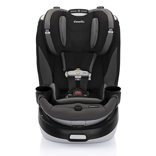 Evenflo Gold Revolve 360 Slim 2-in-1 Rotational Car Seat With SensorSafe, Obsidian Black, 2023