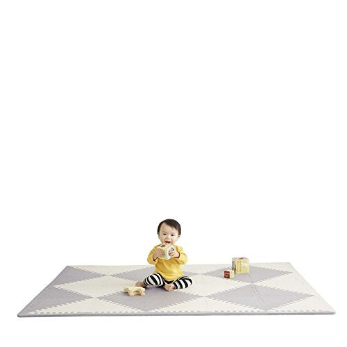 Skip Hop Interlocking Foam Floor Tiles Playspot, Grey/Peach