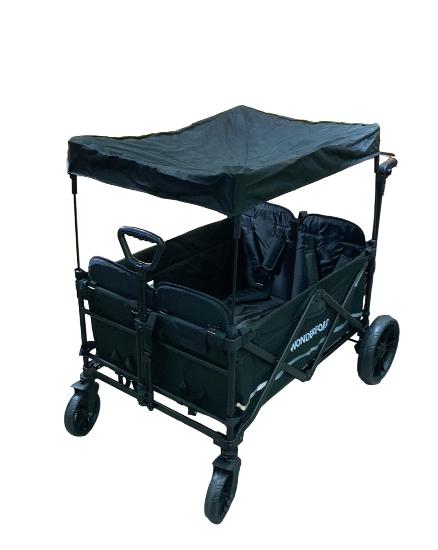 Wonderfold X4 Push & Pull Quad Stroller, Black, 2023