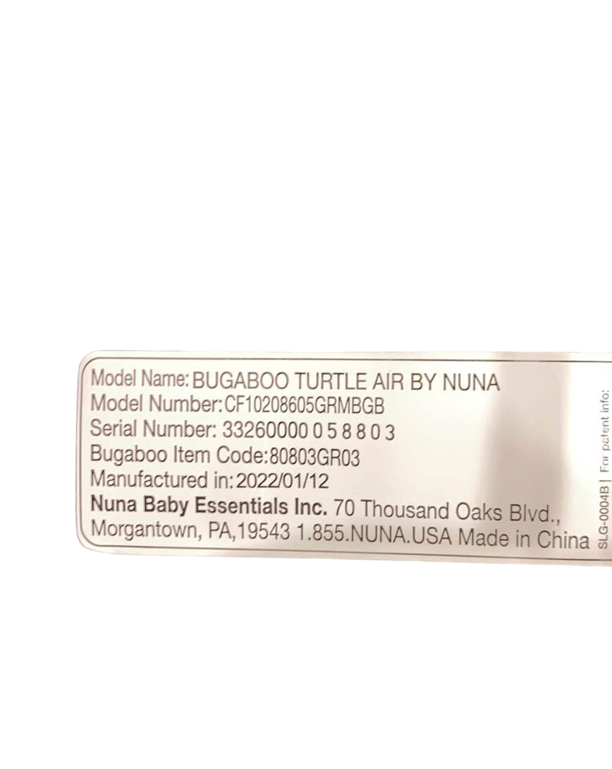 Bugaboo Turtle Air By Nuna Car Seat, Grey Melange, 2022