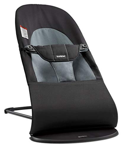 BabyBjorn Bouncer Balance, Black/Dark Gray, Black Frame