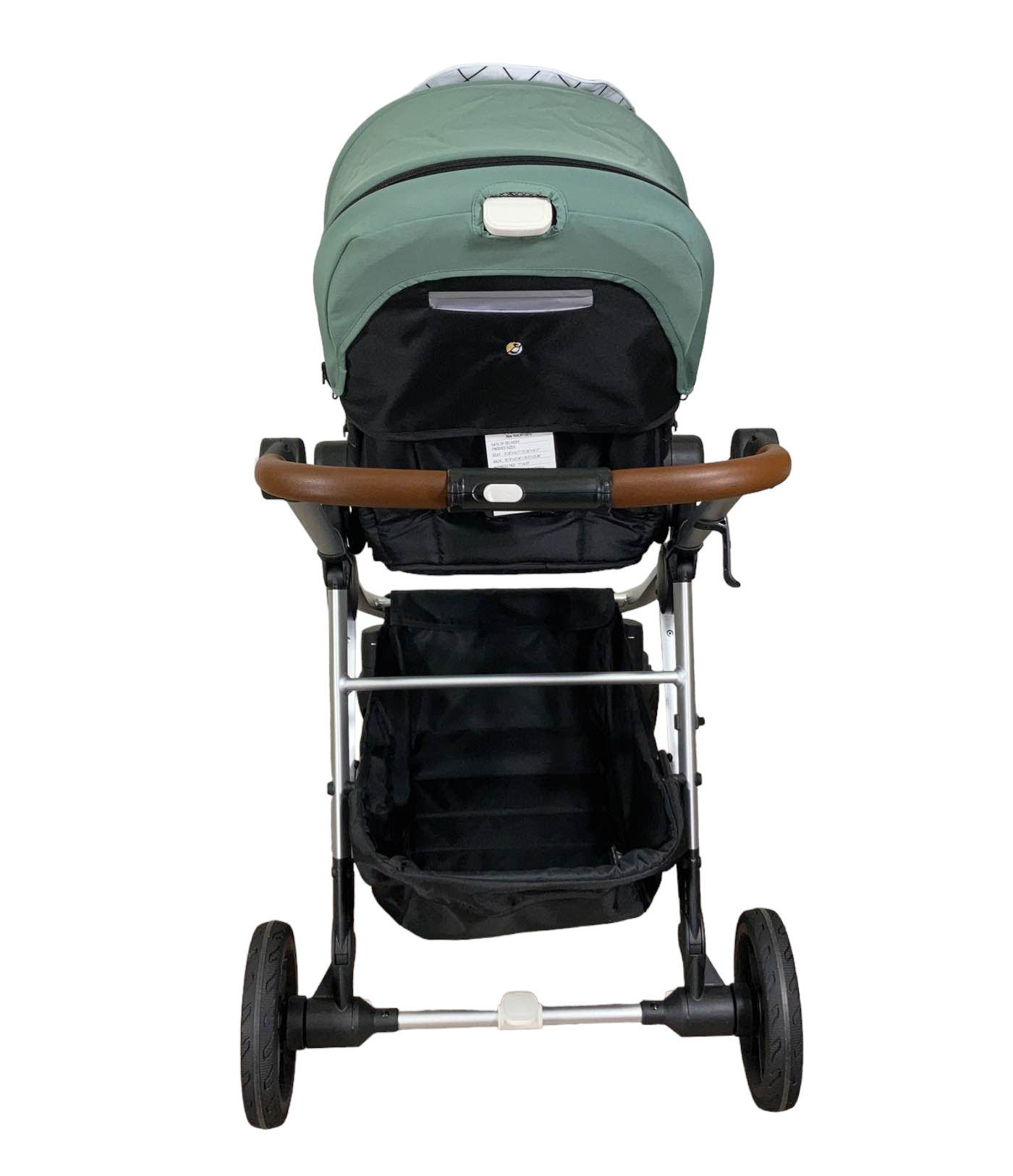 Mockingbird Single to Double Stroller, 2023, Silver with Penny Leather, Windowpane, Sage