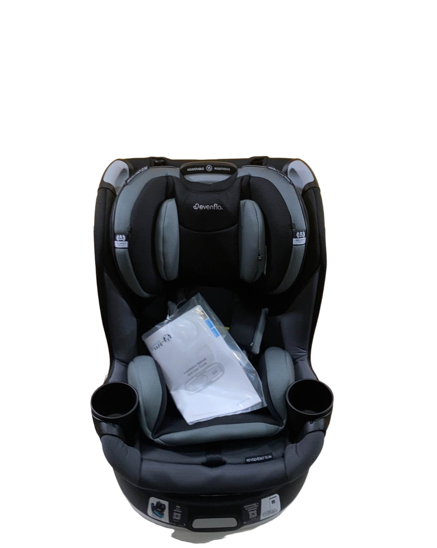 Evenflo Gold Revolve 360 Slim 2-in-1 Rotational Car Seat With SensorSafe, Obsidian Black, 2023