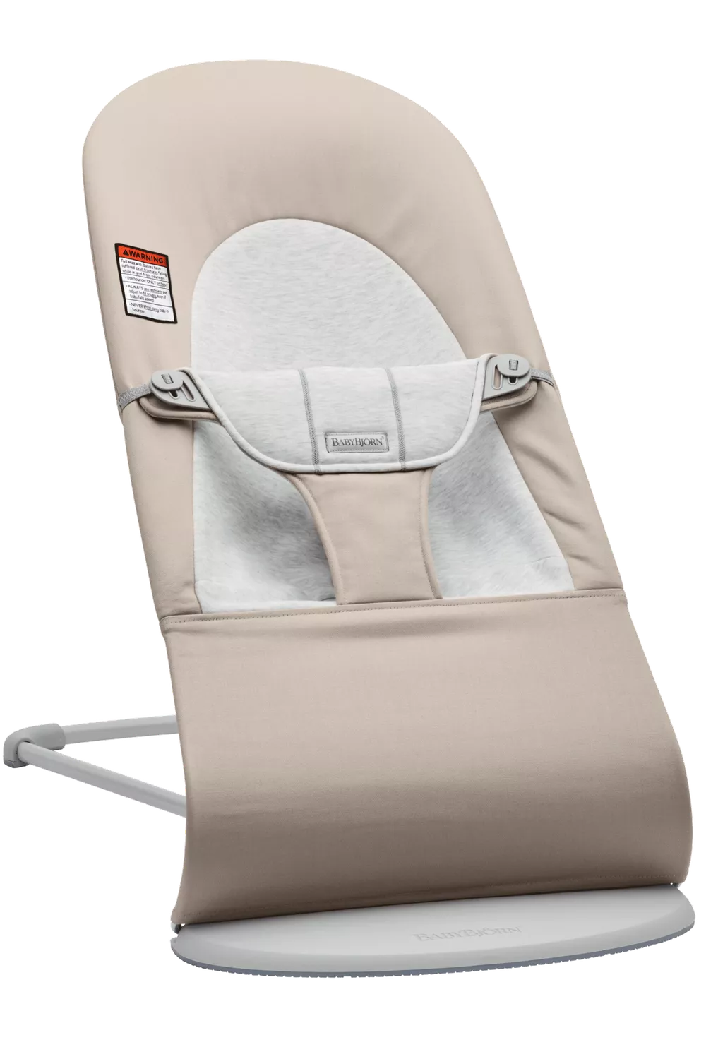 BabyBjorn Bouncer Balance, Beige/Grey, Black Frame