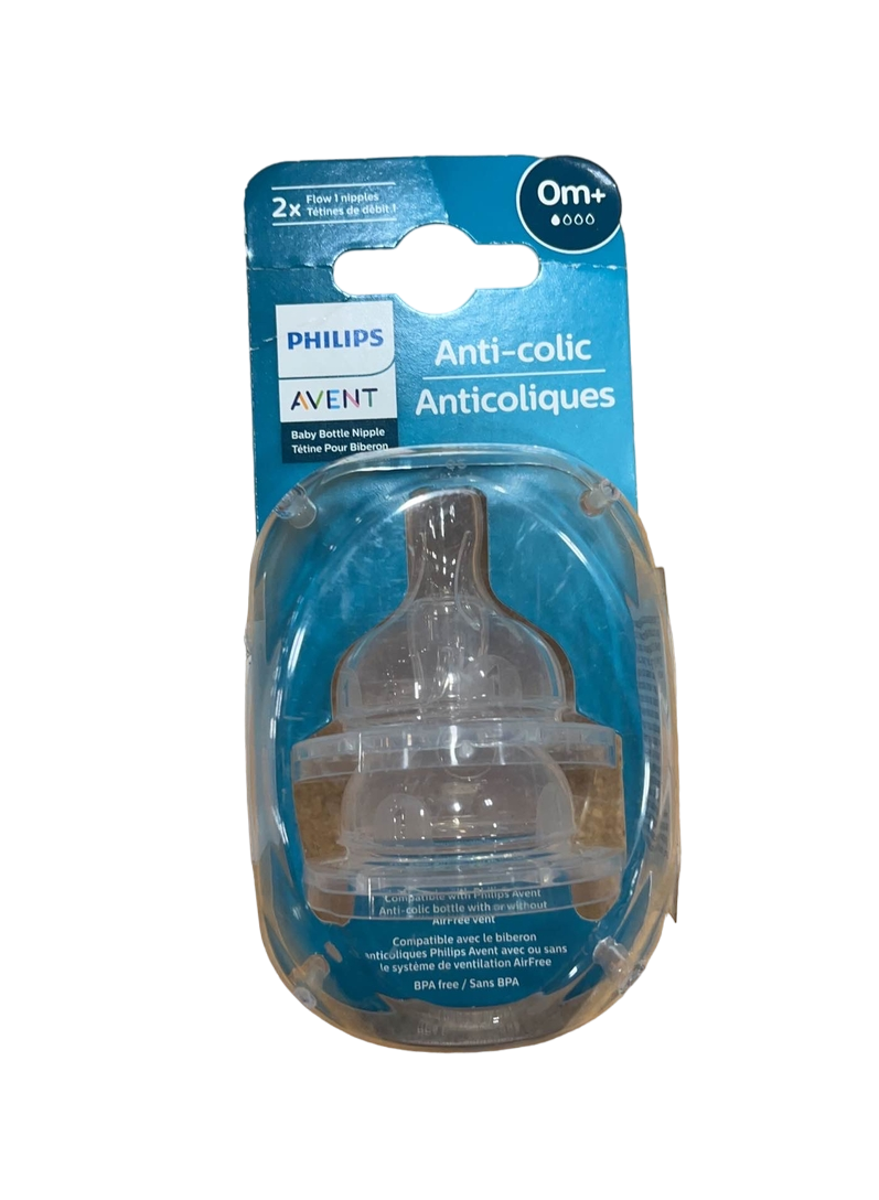 Philips Avent Anti-Colic Nipples, 2-Pack, Flow 1