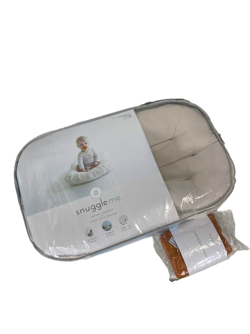 Snuggle Me Organic Sensory Infant Lounger with Cover, Ember