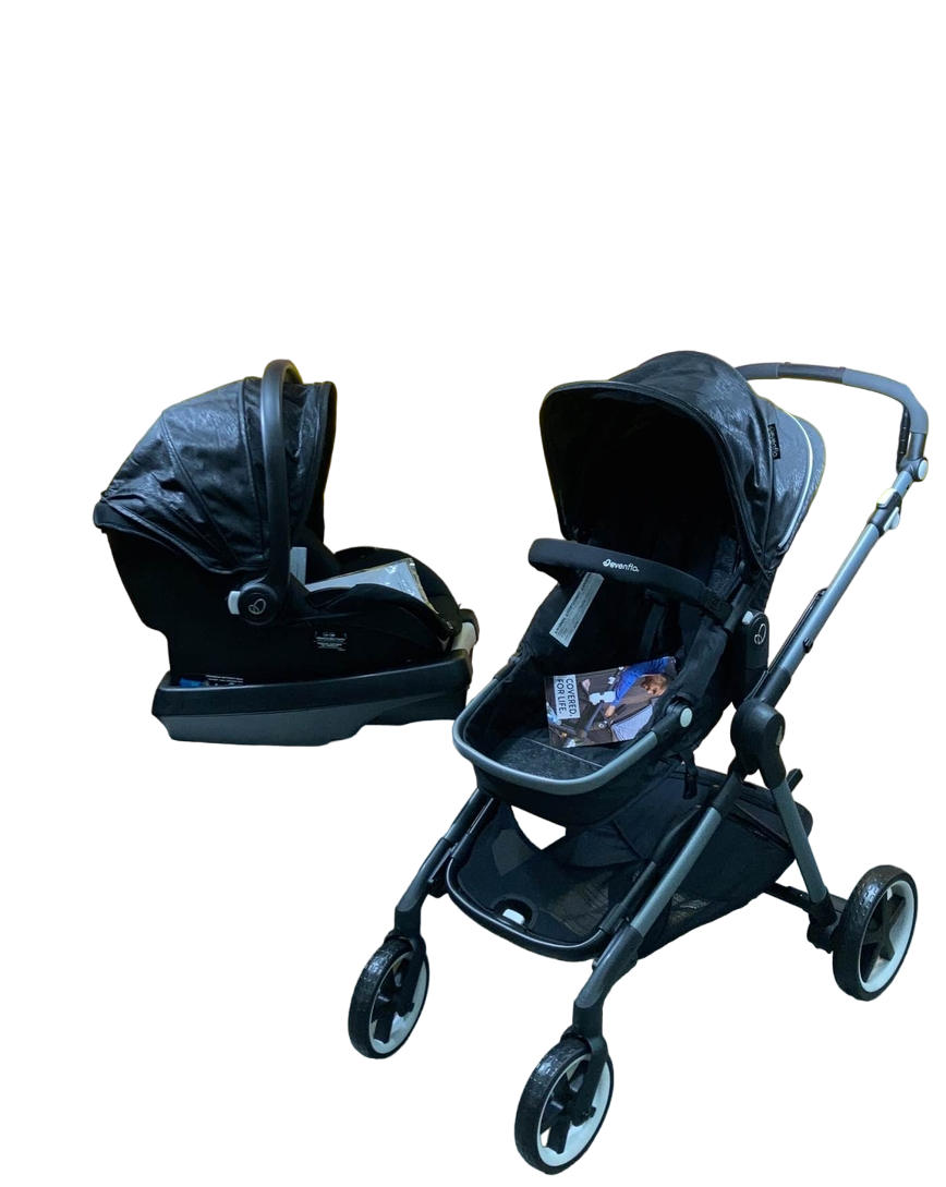 Evenflo Gold Shyft Travel System Stroller With Securemax Infant Car Seat, Onyx Black, 2023