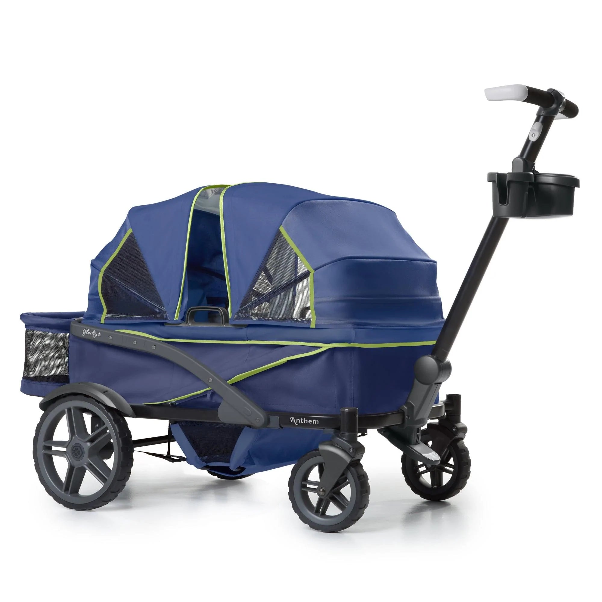 Gladly Family Anthem4 Classic 4 Seater All Terrain Wagon Stroller, Neon Indigo