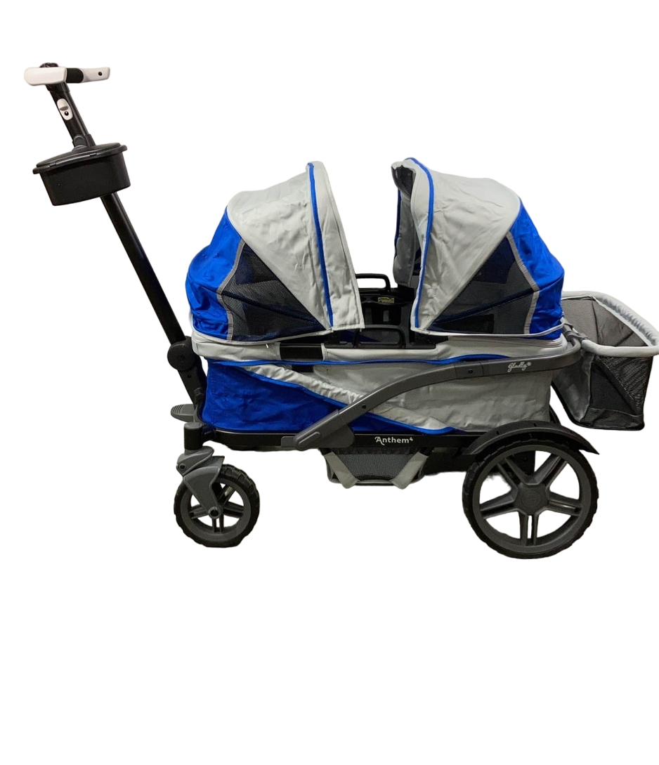 Gladly Family Anthem4 Classic 4 Seater All Terrain Wagon Stroller, Electric Silver