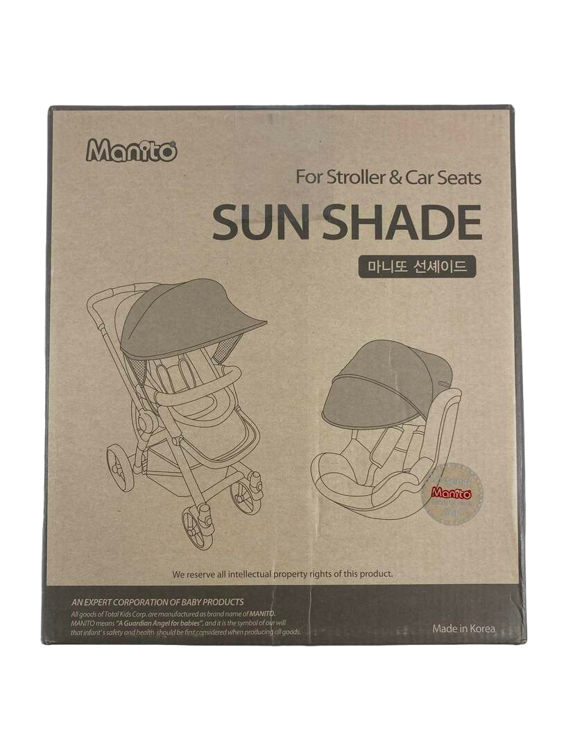 Manito Sun Shade For Strollers And Car Seats, Khaki Grey