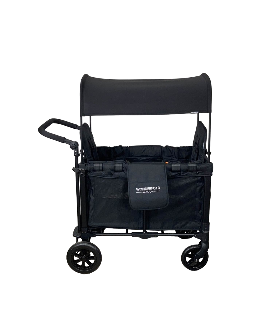 Wonderfold W2 Original Multifunctional Double Stroller Wagon, Black, 2022