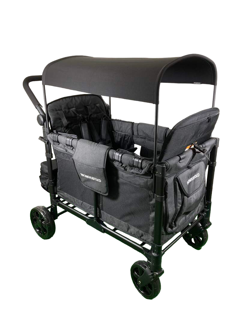 Wonderfold W4 Elite Stroller Wagon, Volcanic Black, 2023