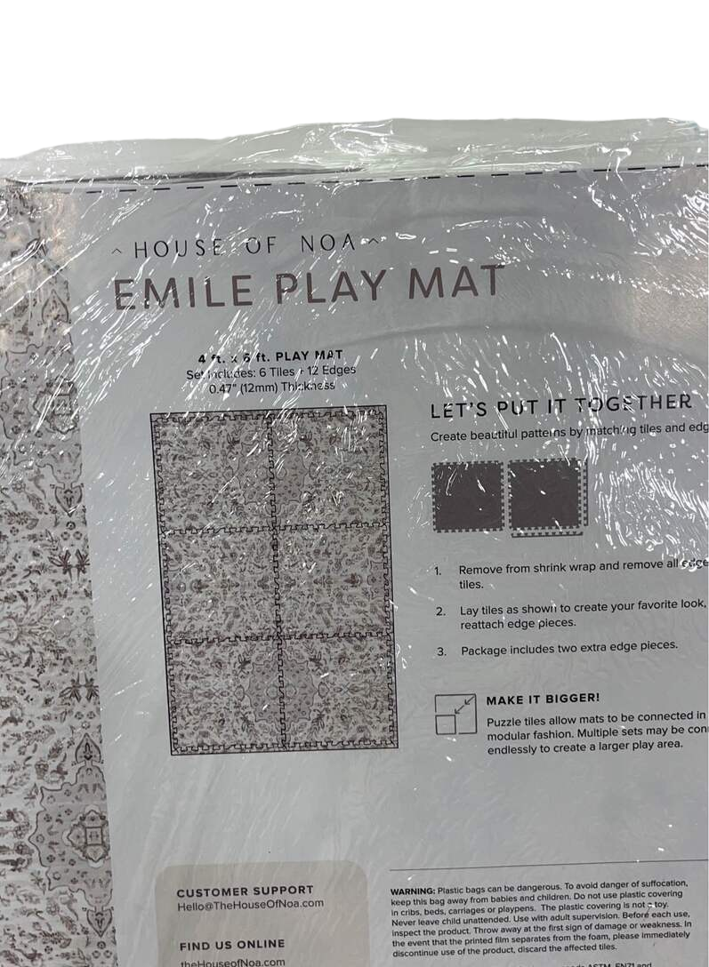 House Of Noa Little Nomad Play Mat, Emile-Latte, 4x6