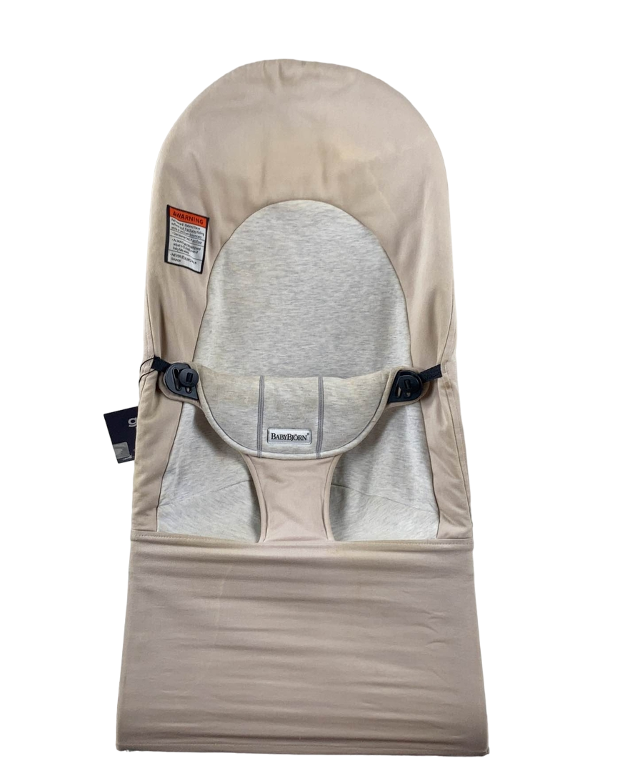 BabyBjorn Bouncer Balance, Beige/Grey, Black Frame