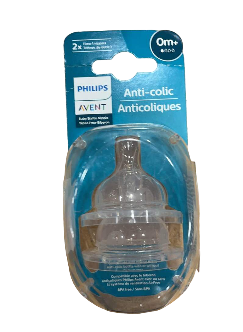 Philips Avent Anti-Colic Nipples, 2-Pack, Flow 1