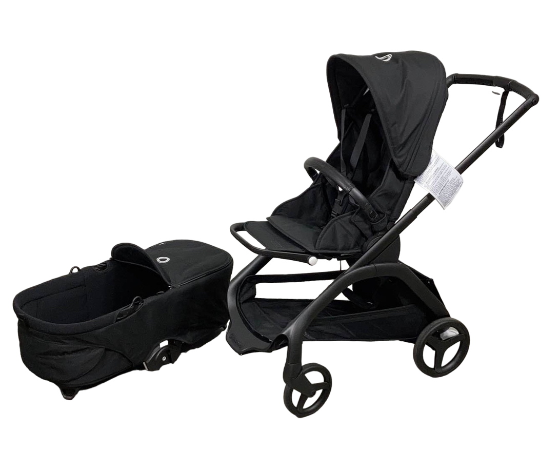 Bugaboo Dragonfly Bassinet and Seat Stroller, 2023, Black, Midnight Black, Midnight Black