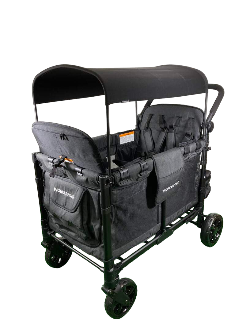 Wonderfold W4 Elite Stroller Wagon, Volcanic Black, 2023