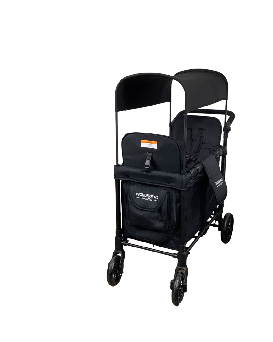 Wonderfold W2 Original Multifunctional Double Stroller Wagon, Black, 2022