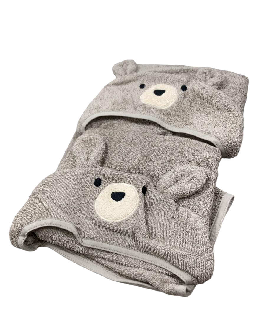Tiny Kind Hooded Towel 2pack, Bear