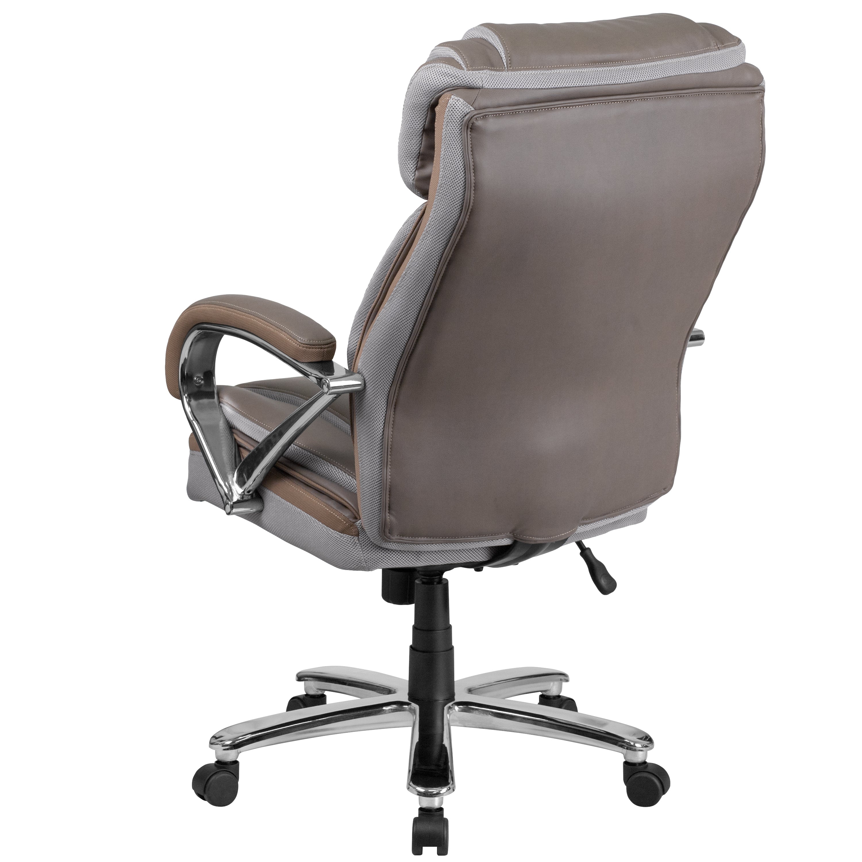 Hercules 500 LB. Capacity Big & Tall Taupe Leather Office Chair