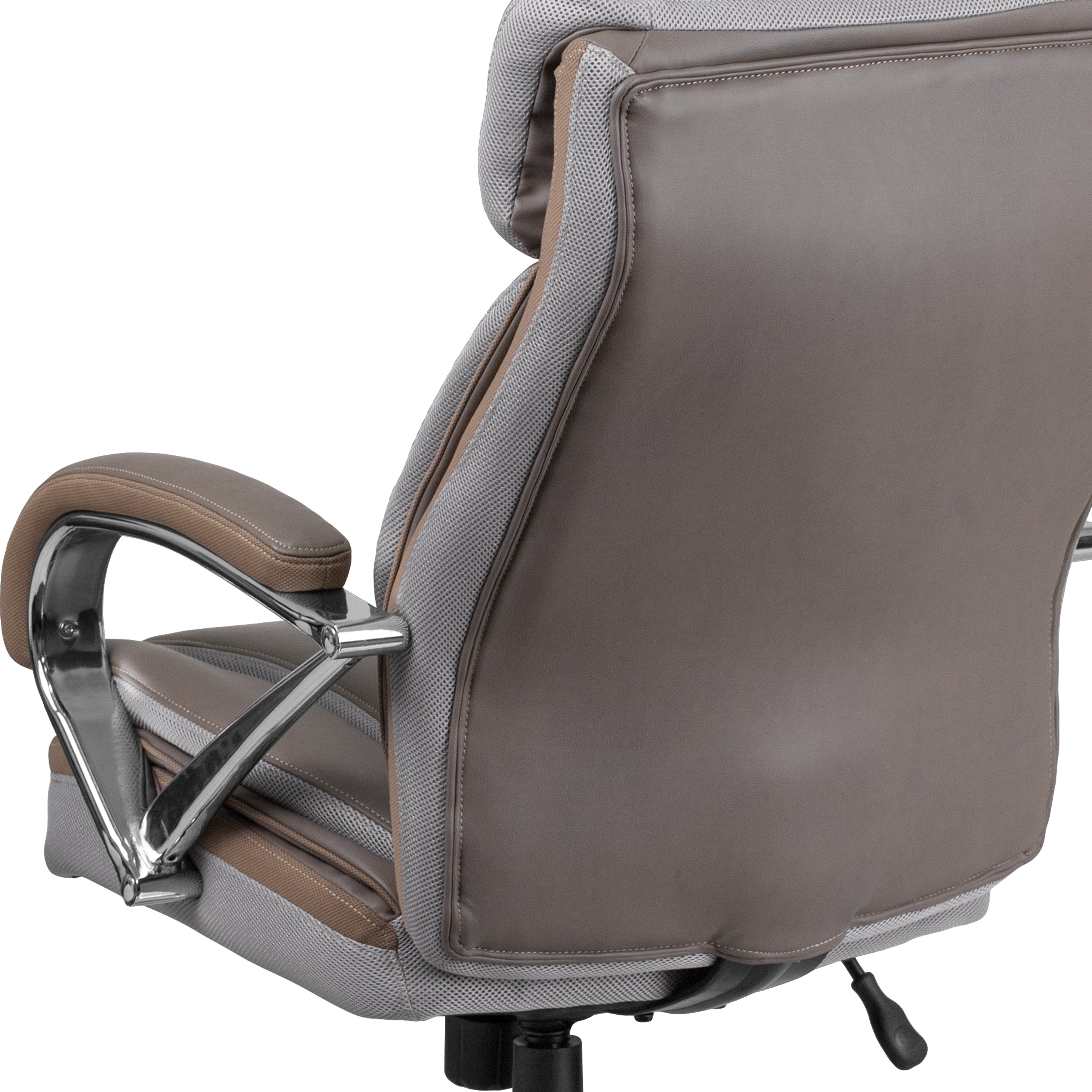 Hercules 500 LB. Capacity Big & Tall Taupe Leather Office Chair