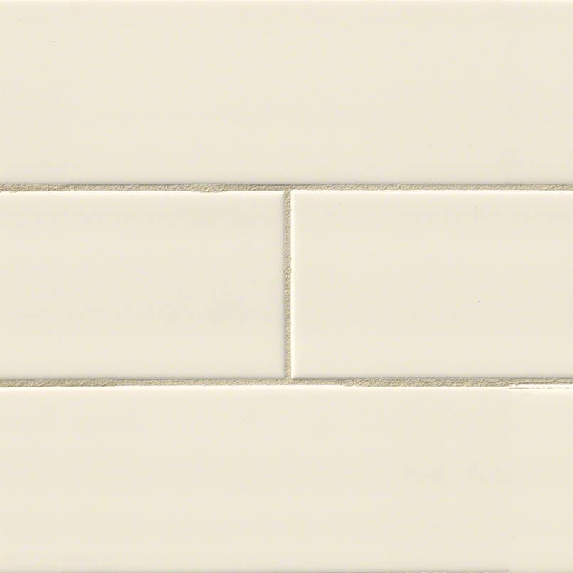 Domino Ceramic Tile Collection Almond Glossy Subway - 4