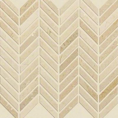 Shaw Tile Chateau Chevron Crema Marfil 12x12