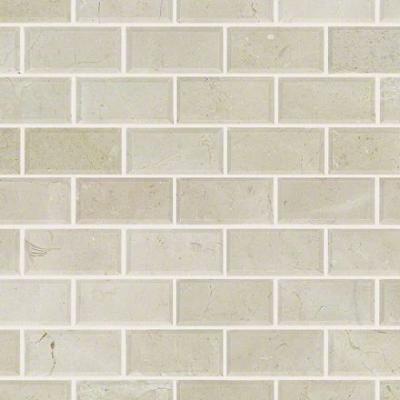 Shaw Tile Chateau 2x4 Beveled Edge Mosaic Crema Marfil 12x12