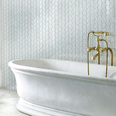 Shaw Tile Cardinal Shadow Petal Glass Mosaic Wall