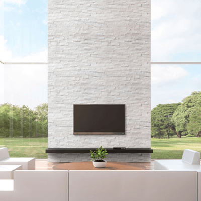 MSI Ledgestone Veneer - Cosmic White Panel - Split Face