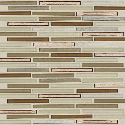 Shaw Tile Molten Linear Glass Penny Wall