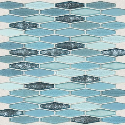 Shaw Tile Molten Stretch Hexagon Glass Santorini Wall