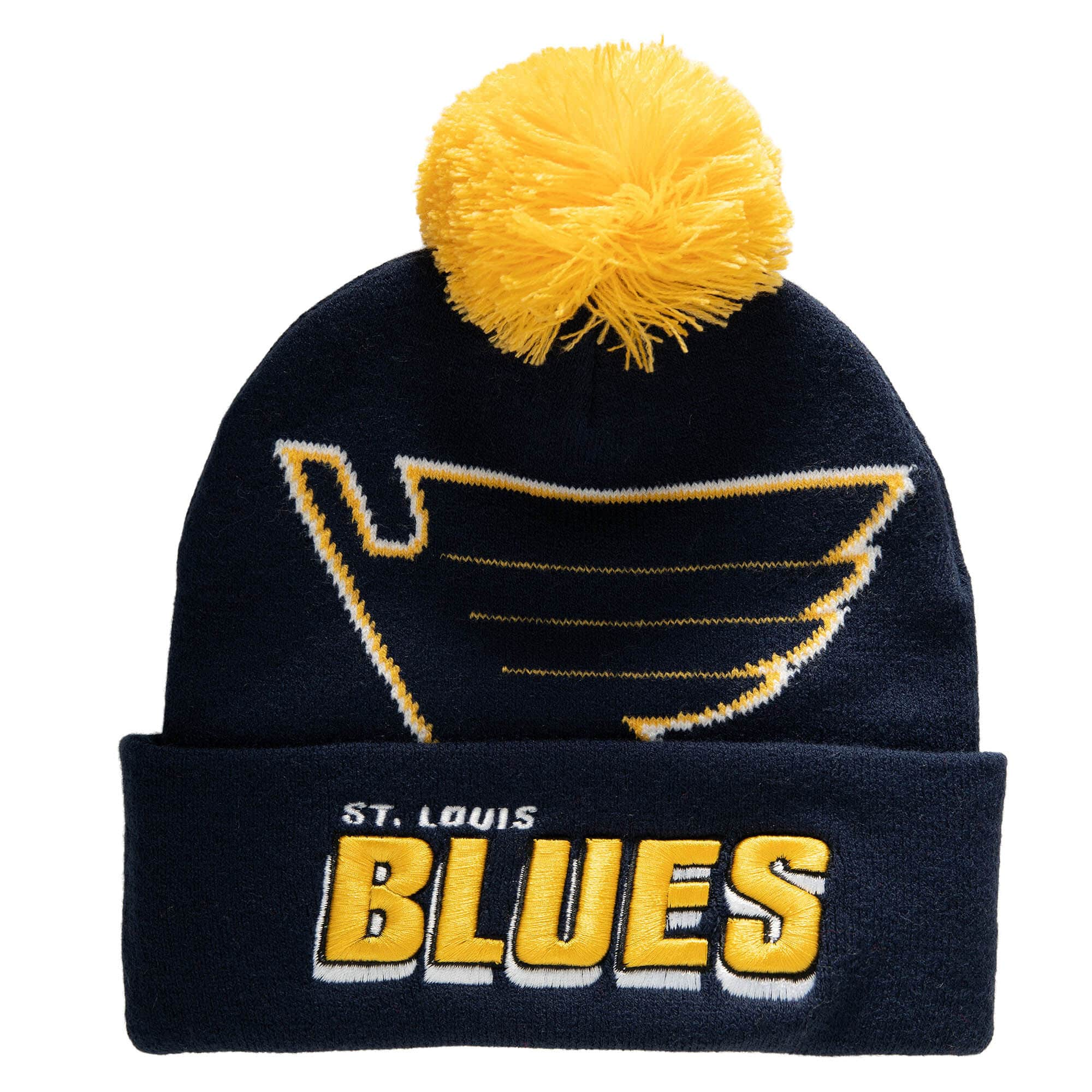 [DX22016] Mitchell & Ness Punch Out Pom Knit Beanie Hat NHL Vintage Hockey