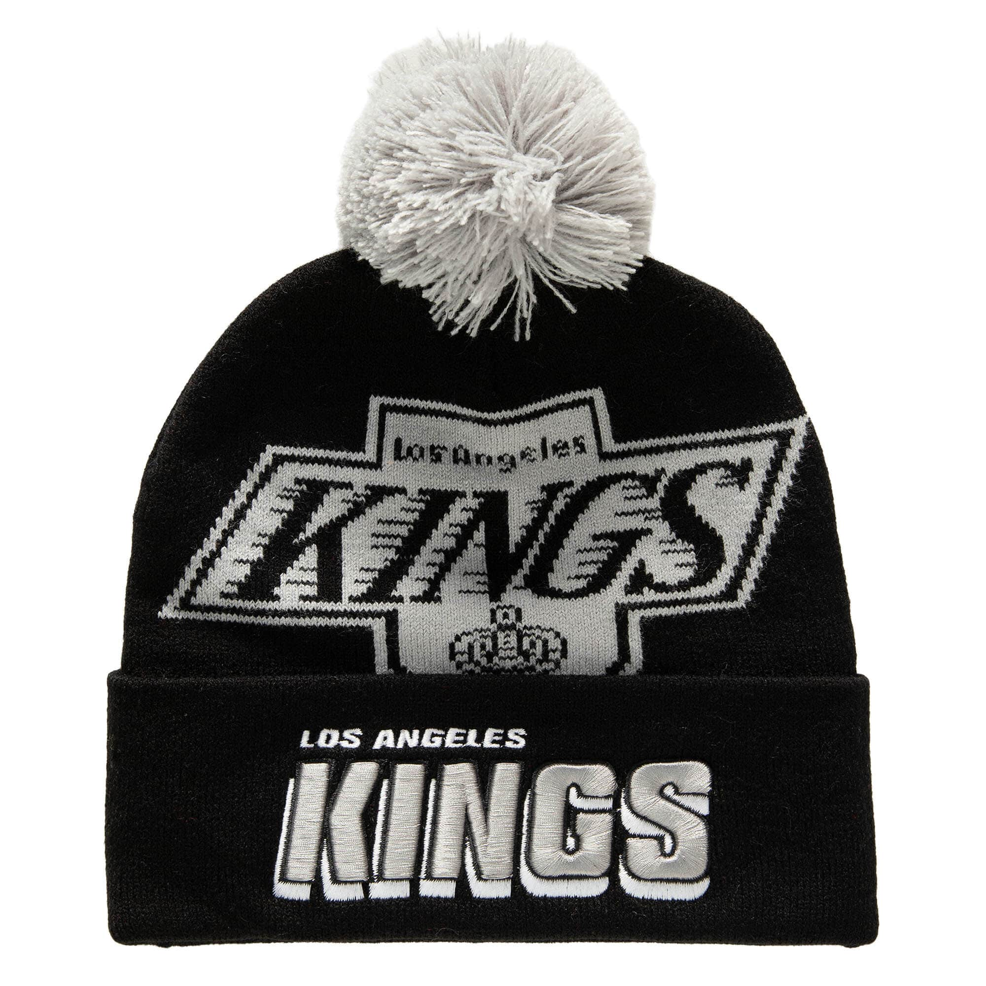 [DX22016] Mitchell & Ness Punch Out Pom Knit Beanie Hat NHL Vintage Hockey