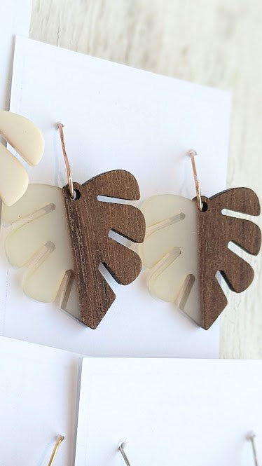 Wood Leaf Dangle Collection