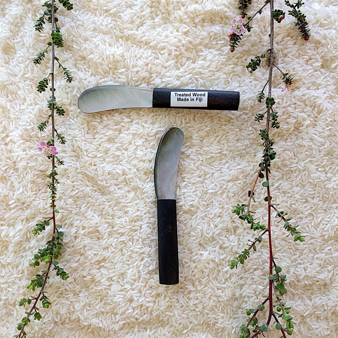 Wooden Butter Knife with Mother of Pearl