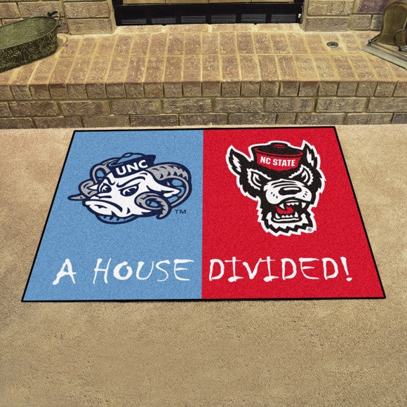 House Divided - North Carolina Tar Heels / North Carolina State Wolfpack Mat / Rug by Fanmats