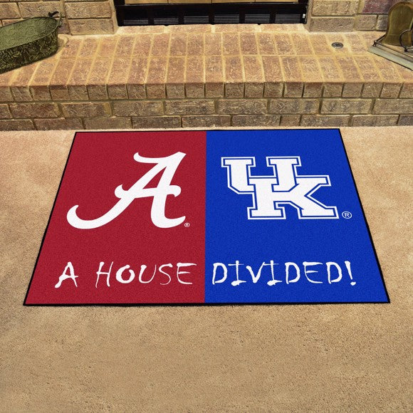 House Divided - Alabama Crimson Tide / Kentucky Wildcats Mat / Rug by Fanmats