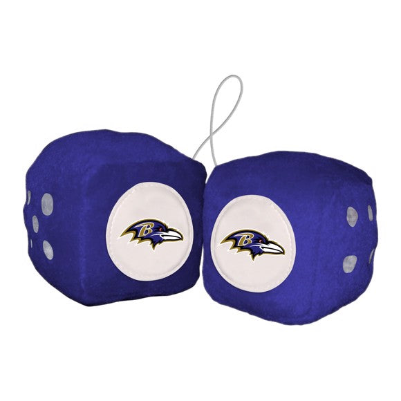 Baltimore Ravens Plush Fuzzy Dice by Fanmats