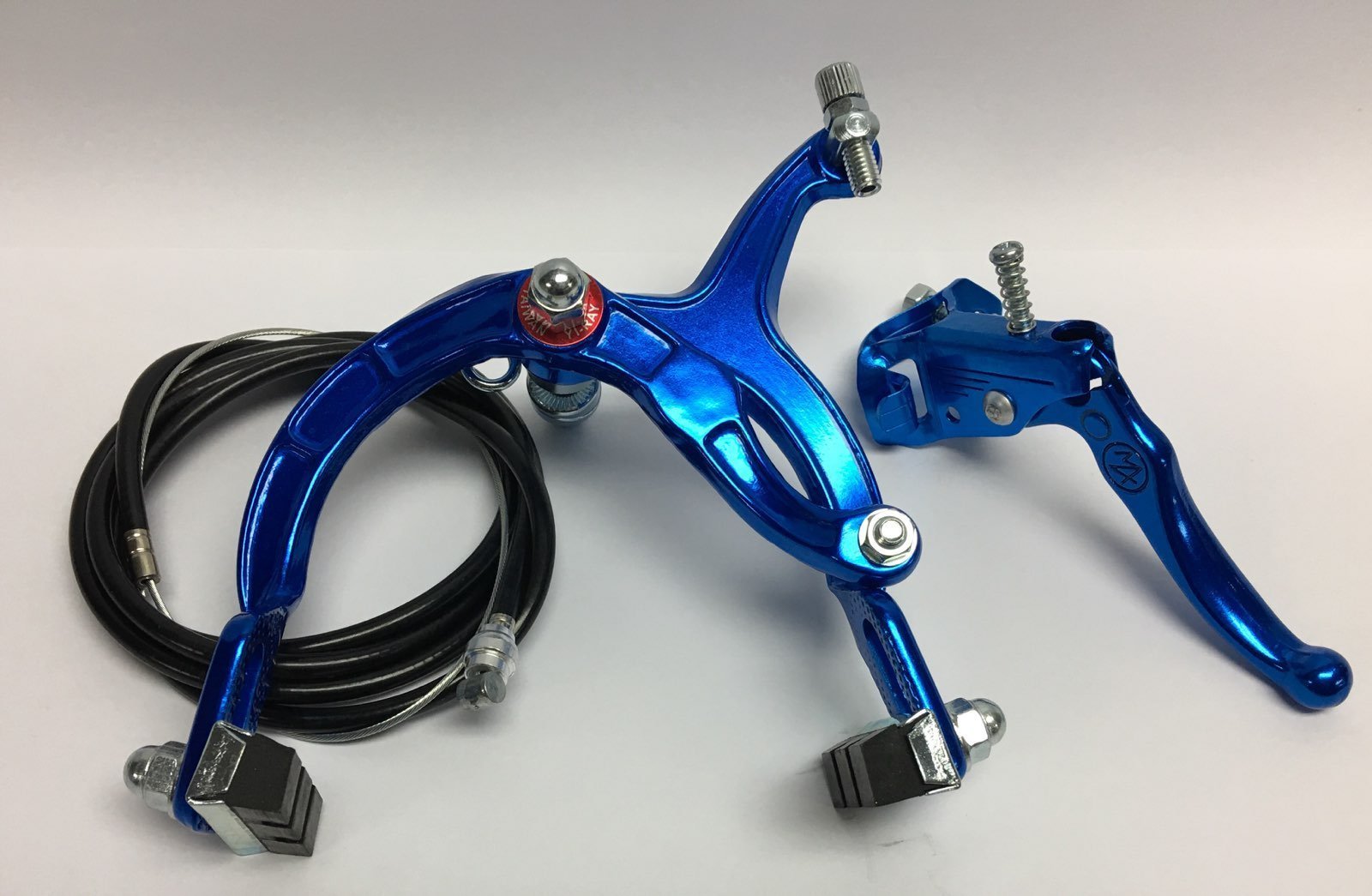  Old School BMX Brake Set Bike MX Brake Set Lever Cable Caliper Blue 