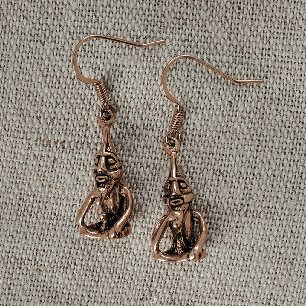 Freyr Earrings, Bronze