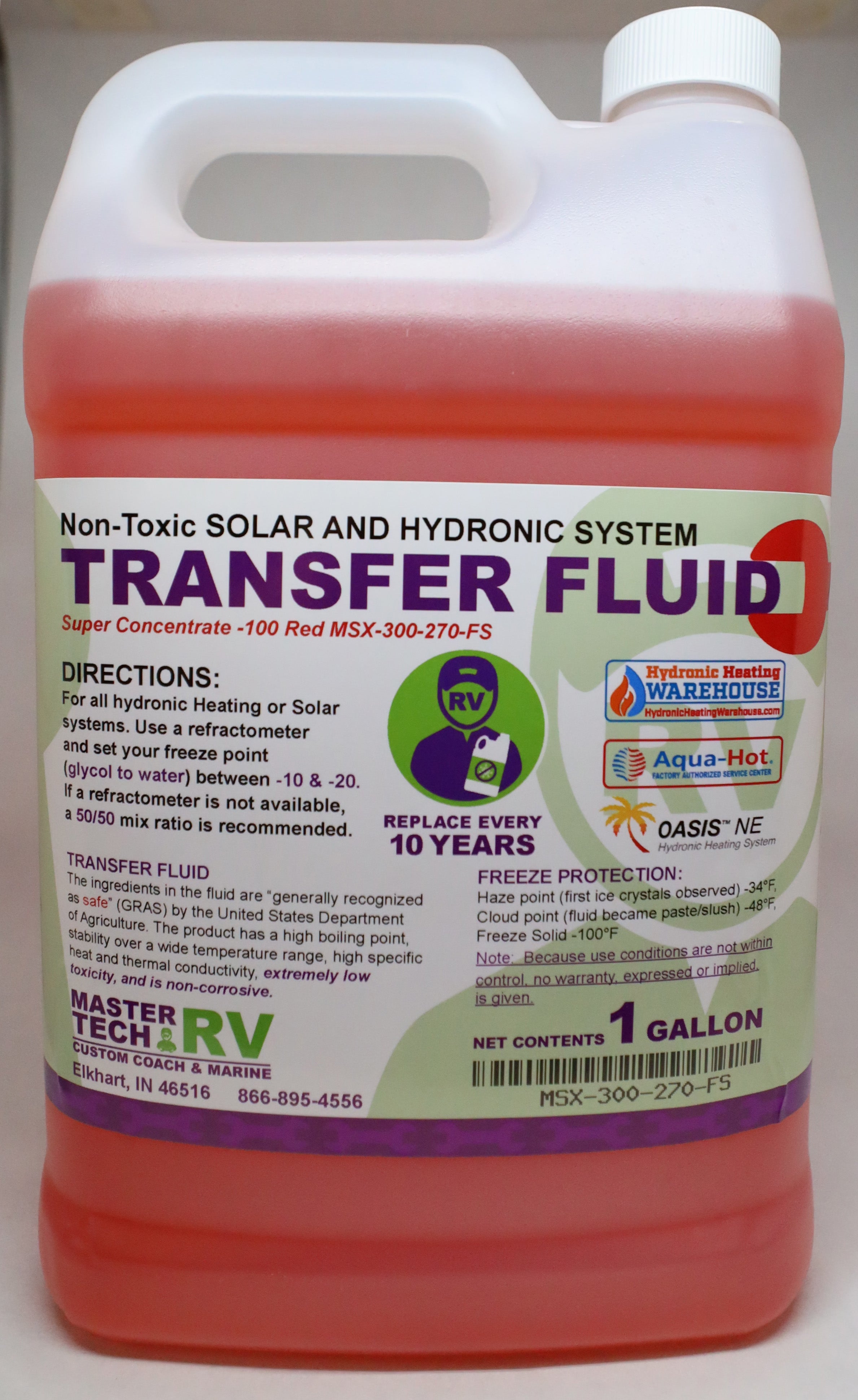 1 GAL (Red/Pink) Super Concentrate Heat Transfer Boiler Antifreeze