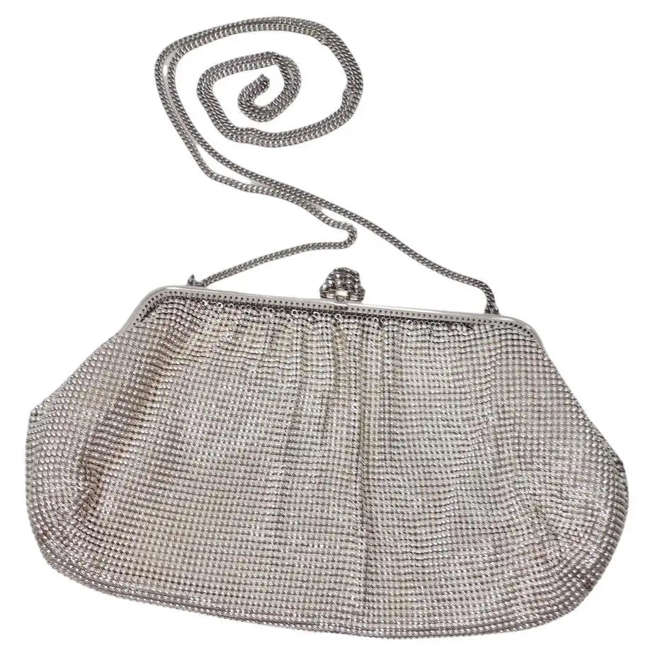 Whiting & Davis Silver Chainmail Clutch