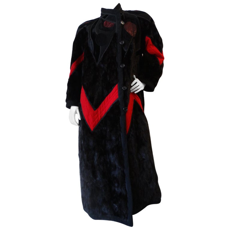 1980s Koos Van Den Akker Mink Patchwork Coat