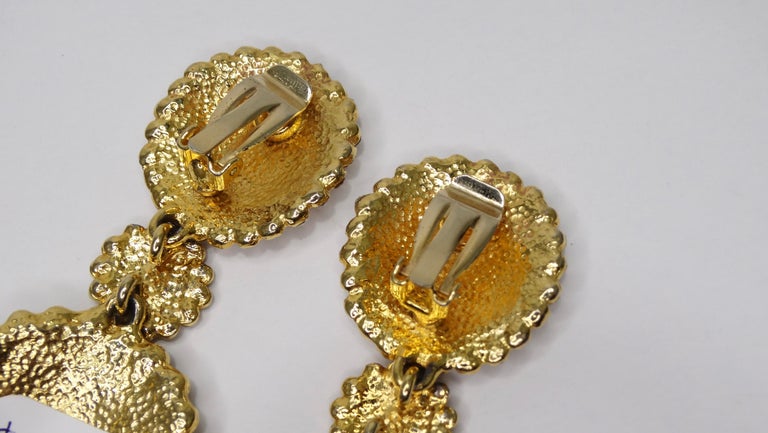 Gianni Versace Medusa Rhinestone Earrings