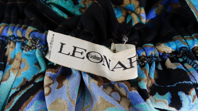 Leonard Paris 1970s Floral Print Silk Jersey Set